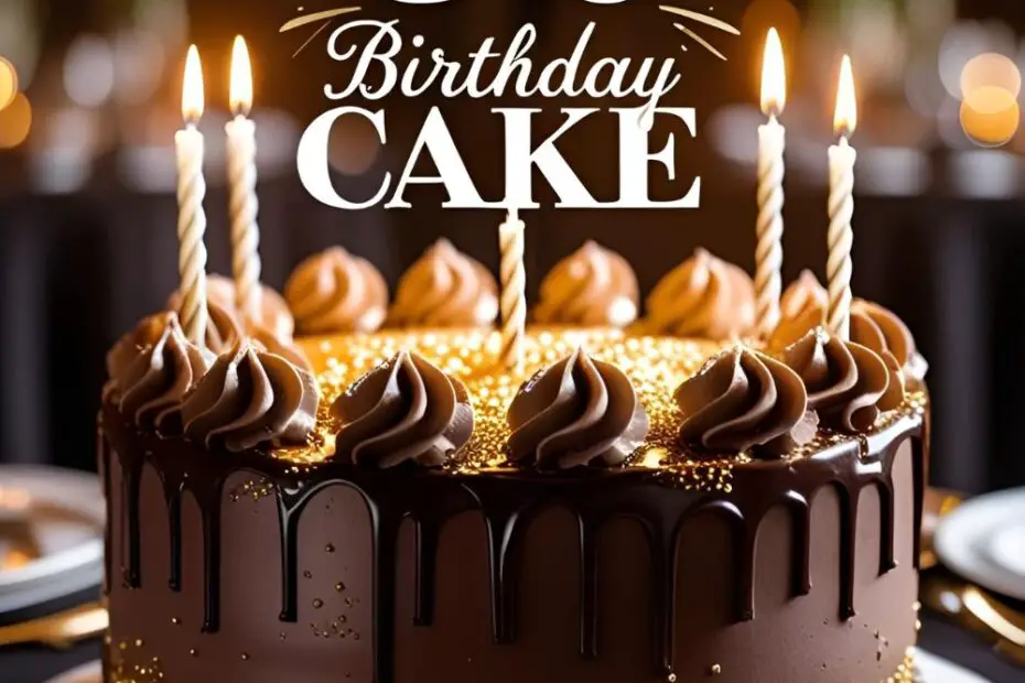 Moist espresso chocolate 30 birthday cake with cream cheese frosting and piped decoration